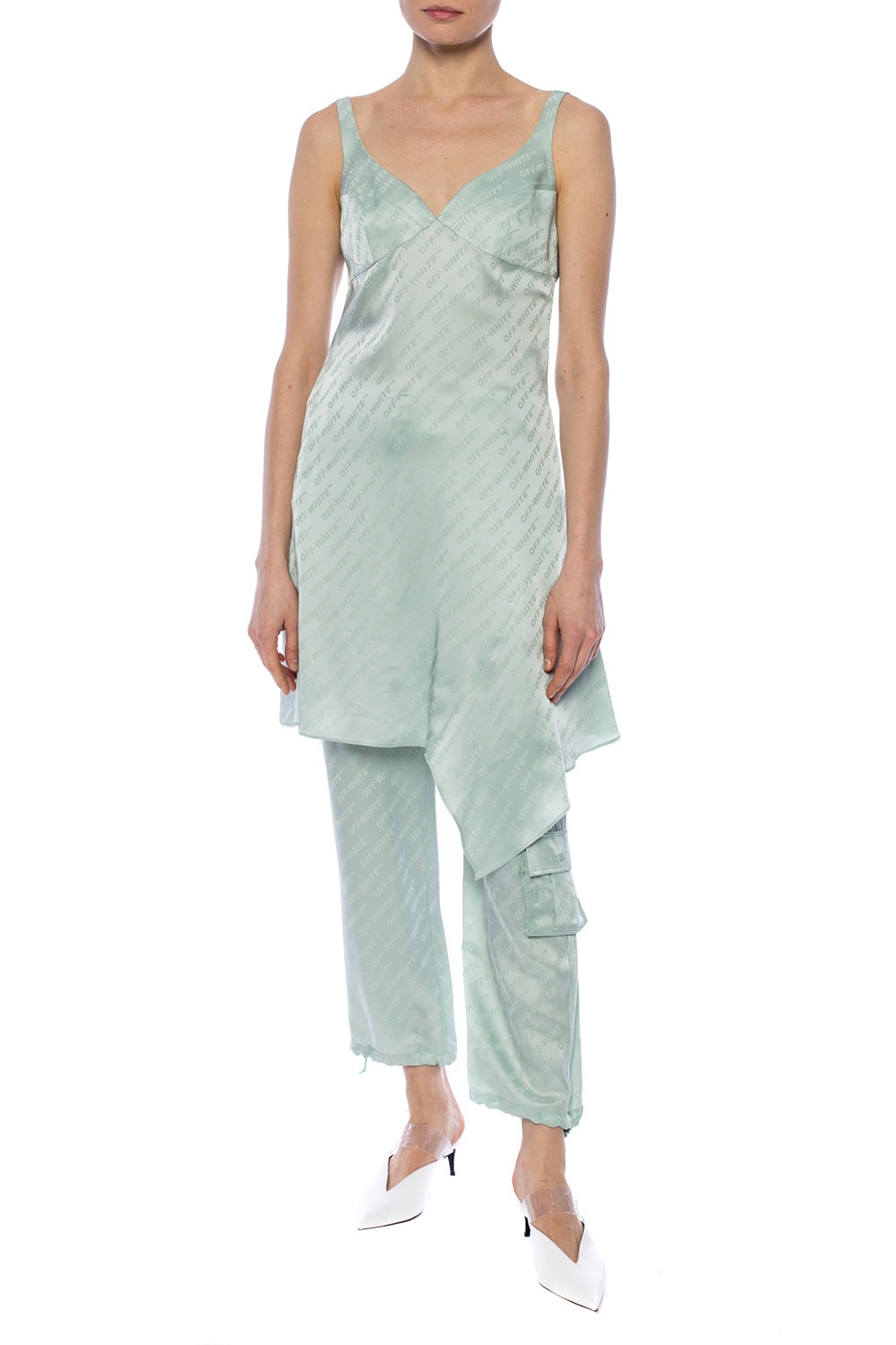 Asymmetrical slip dress OffWhite Vitkac France